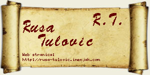 Rusa Tulović vizit kartica